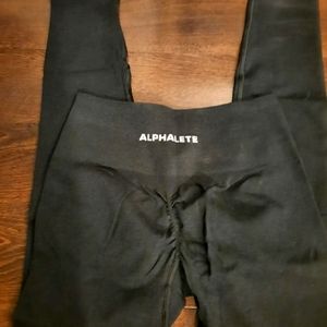 ALPHALETE amplify black marl leggings
